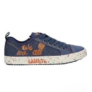 Geox Alonisso X WWF (World Wildlife Fund) Low Top Sneakers Blue Denim US 6 NWT